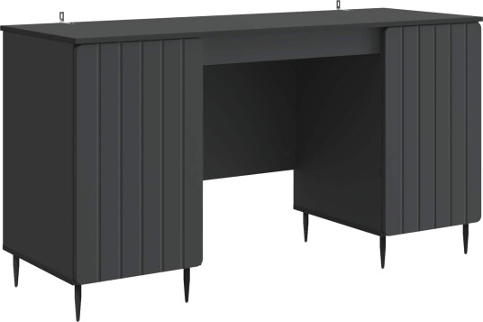 vidaXL Skrivebord med hylle Svart 142,5 x 50 x 75 cm Konstruert tre