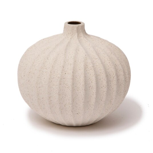 Lindform Bari vase Sand white light deep line S