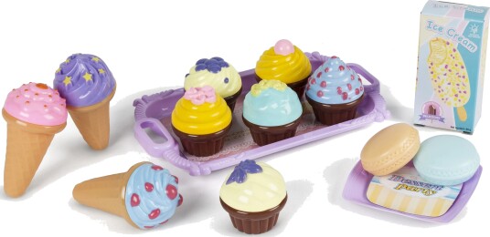 VN Toys Lekesett Dessert 6 Muffins 3 Iskremkjeks VN Toys Lekesett Dessert 6 Muffins 3 Iskremkjeks