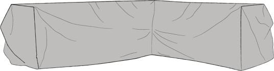 Brafab Møbelbeskyttelse Till hjørnesofaer 257 - 327 x 102 x 70 cm Grå