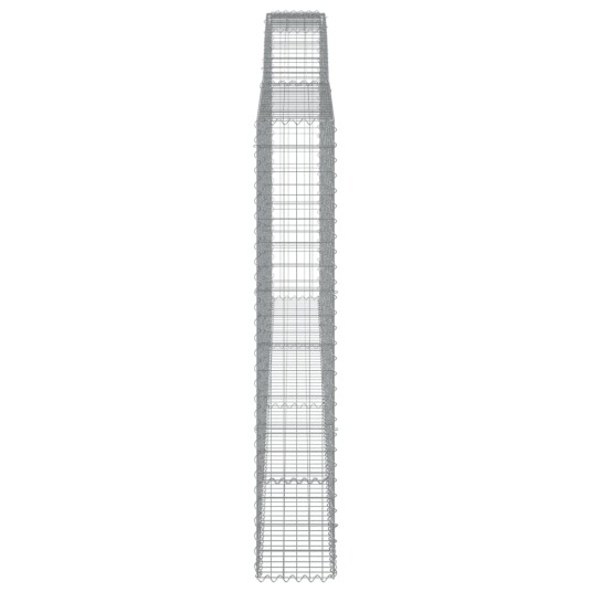 Gabionkurver buede 15 stk 400x30x180/200 cm galvanisert jern Gabionkurver buede 15 stk 400x30x180/200 cm galvanisert jern