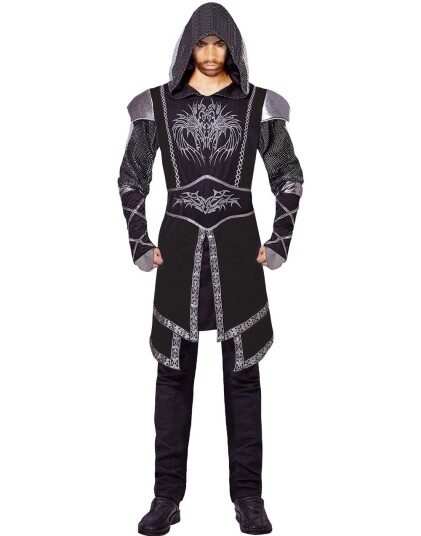 Svart Assassins Creed Inspirert Kostymeoverdel til Mann Strl L Svart Assassins Creed Inspirert Kostymeoverdel til Mann Strl L