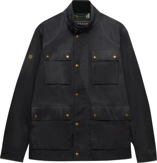 Superdry Wax Racer Jacket CHARCOAL 3XL