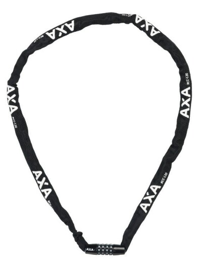 AXA Rigid Kjedelås med kode 120 cm Svart