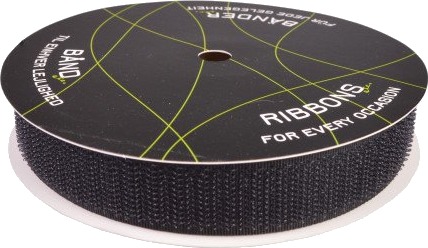 Balsløw Borrelås Hann/Hook 20mm 02 Sort 5m