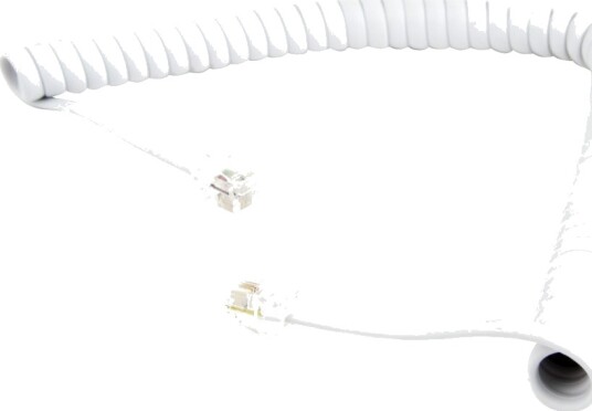 Cablexpert Hodetelefonkabel Rj 10 Hann Til Rj 10 Hann 2 M Hvit Rullet Sammen