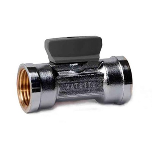 Vatette FG079503405 Kuleventil rett forkrommet med vrider inv gjenge G10 Installasjon