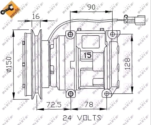 AC kompressor NRF 32243 AC kompressor NRF 32243