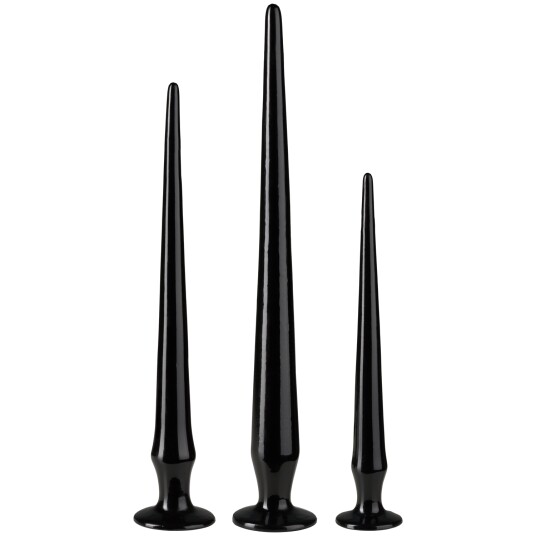Hosed Slim Tapered Anal Hose Set - Black