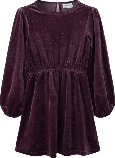 Name It Ricya Long Sleeve Dress Burgunder 140