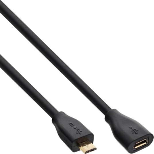 Inline 32715P 1,5 M Micro Usb B Micro Usb B Usb 2.0 Hankjønn/Hunkjønn Svart