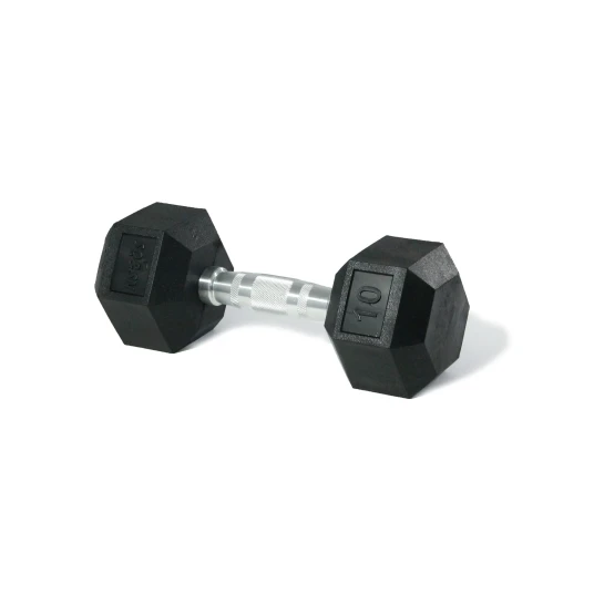 SQ&SN Hexagon Manual (10 kg) med forkrommet grep. Utstyr til crossfit trening, styrketrening og funksjonell trening
