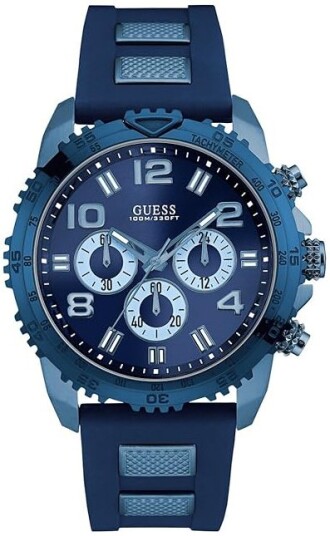 Guess Herreklokke W0599G4 Velocity Blå/Stål Ø46 mm