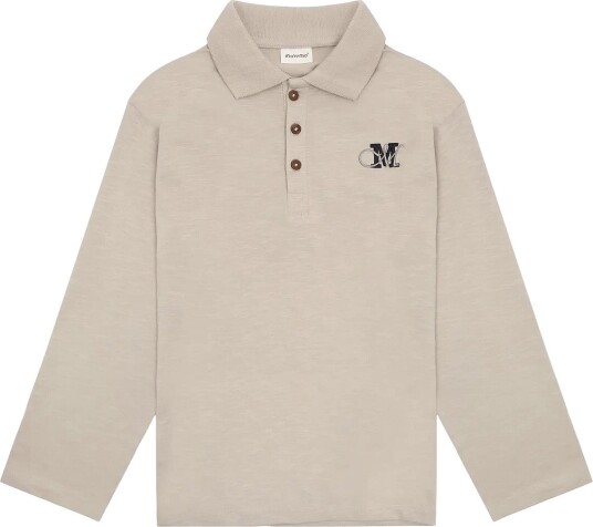 Minymo T Shirt Polo Ls Grey 122