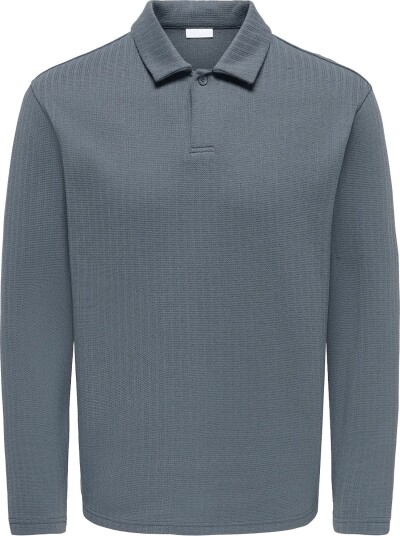 ONLY & SONS Onstrey Life Reg Ls Frml Polo Grey S