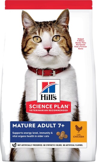Hill's Mature Adult 7–10 Tørrfôr Kylling 1.5kg