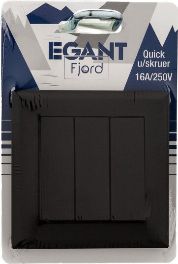 Egant Fjord Bryter 3 × 1-polet 16A Svart Egant Fjord Bryter 3 × 1-polet 16A Svart
