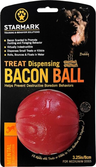 Starmark Treat Dispensing Bacon Ball Størrelse M: Ø 8 cm