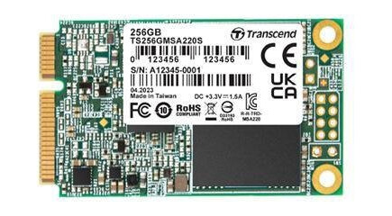 Transcend SSD MSA220S      256GB mSATA SATA III 3D TLC