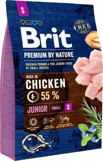 Brit Premium By Nature Small Junior Tørrfôr Til Hund Chicken 3 kg
