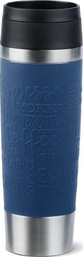 Emsa Isolert Krus Travel Mug Classic 0,5 L. Mørkeblått Høykvalitets Vakuumisolert Rustfritt Stålhus Skyllbar   1 Stk N20221