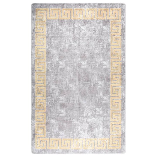 vidaXL Vaskbart teppe 80x150 cm grå sklisikker vidaXL Vaskbart teppe 80x150 cm grå sklisikker