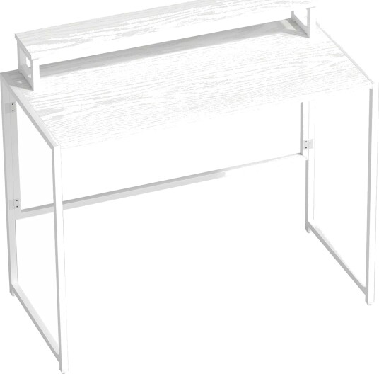Sammenleggbart skrivebord med skjermstativ – plassbesparende 100x48 cm