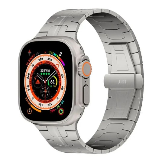 Apple Watch (49 mm) Just Mobile Titanium Reim - Sølv Apple Watch (49 mm) Just Mobile Titanium Reim - Sølv