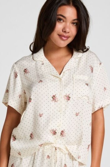 Hunkemöller Pyjamasjakke Satin Hvit