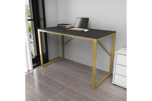 Vinresk Skrivebord 60x74x120 cm Gull/Antrasitt