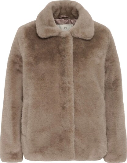 Kaffe Karosa Fake Fur Jacket Grey 36 Kaffe Karosa Fake Fur Jacket Grey 36