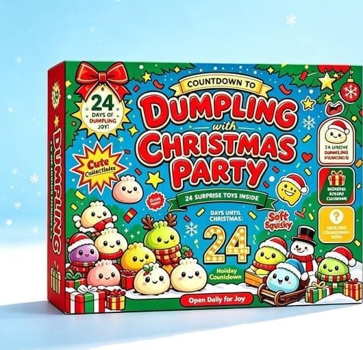 Jule Squishy Adventskalender 2026 24 Dager Overraskelser Squishies Lekeboks Julegave til Barn