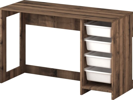 Branik Skrivebord 120x73x45 cm - White og Antique Walnut