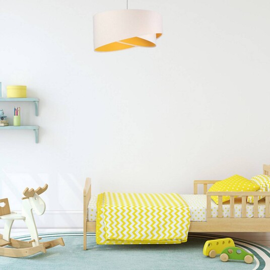 Maco Design Vivien pendellampe tofarget hvit/oransje