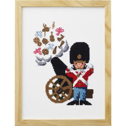 Permin Broderisett Guard med konfettikanon 18x24 cm Ib Antoni