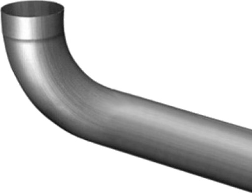 76MM RZ NEDLANGSRØR/BEND 72GR zinc 76 mm
