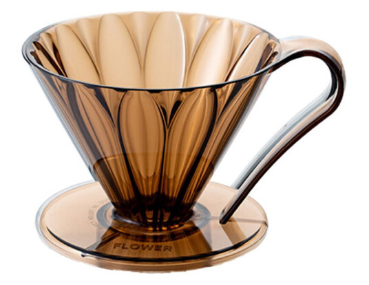 Cafec Triton Flower Dripper 02 2 4 cups Pink Brown Cafec Triton Flower Dripper 02 2 4 cups Pink Brown