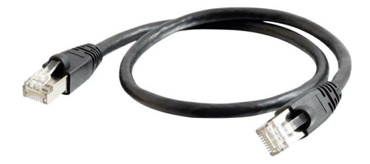 C2G Cat6a Booted Shielded (STP) Network Patch Cable - koblingskabel - 7 m - svart