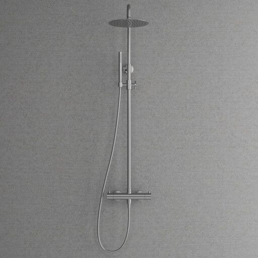 Scandtap Steel Pleasure 2 takdusjsett, Ø250 mm, original Stål