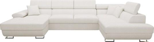 Reginia Sofa med Divan og Sjeselong 4 seter   Hvit
