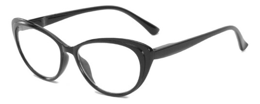 Spisse svart katt øyelesebriller styrke 3.0 glass