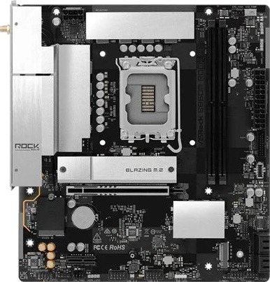 ASRock B860M Rock Micro ATX Hovedkort med Wi-Fi 6E, 2.5 Gb LAN og USB-C ASRock B860M Rock Micro ATX Hovedkort med Wi-Fi 6E, 2.5 Gb LAN og USB-C