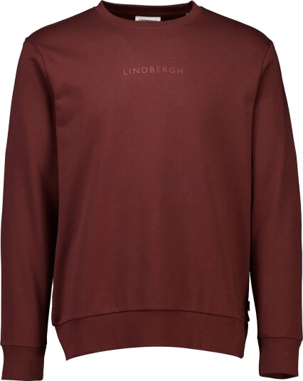 Lindbergh Logo Chest Print O Neck Sweat Burgundy XL