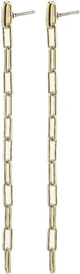 Pilgrim Thilde Long Chain Earrings Gold-Plated - GOLD PLATED - One Size