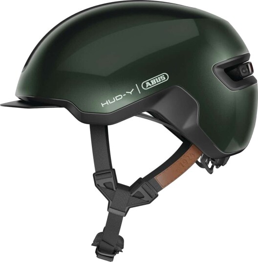 ABUS HUD-Y sykkelhjelm LED Moss Green ABUS HUD-Y sykkelhjelm LED Moss Green