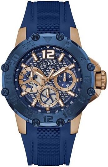 Guess Herreklokke GW0640G3 Contender Blå/Gummi Ø46 mm Guess Herreklokke GW0640G3 Contender Blå/Gummi Ø46 mm