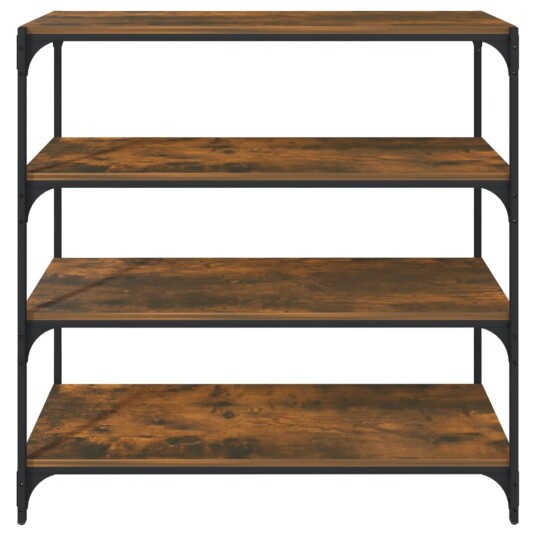 vidaXL Bokhylle r?kt eik 100x33x100 cm konstruert tre og st?l