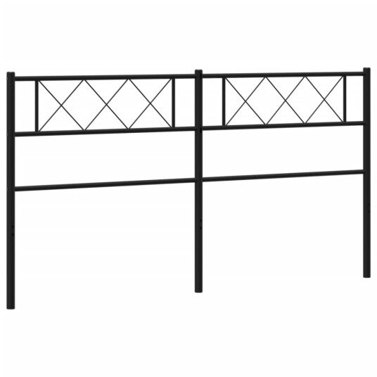 Sengegavl i metall svart 160 cm 8721012190917