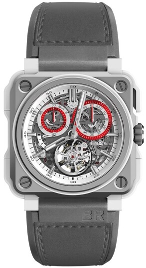 Bell & Ross Herreklokke BRX1 CHTB WHC BR X1 Tourbillon White Hawk