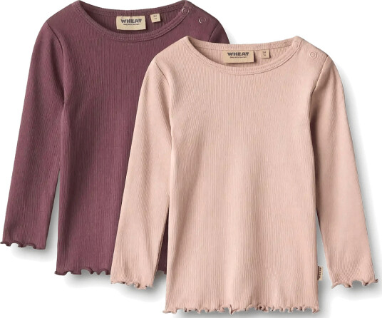 Wheat 2 Rib T Shirt L/S Ida Purple 74